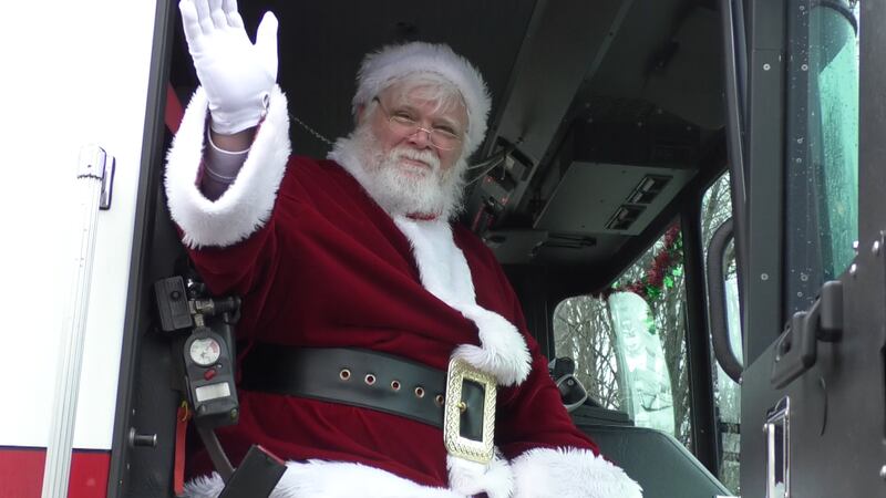 Fire Rescue Santa Santa to ride with Hopewell Fire & Rescue around city