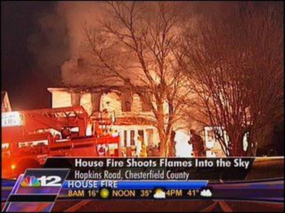 980 Hopkins Rd Chesterfield battles Hopkins Road house fire