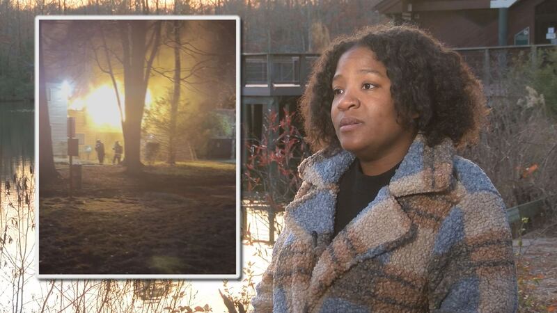 With a new baby on the way, Diamond Robinson is in disbelief that a fire destroyed her new home.