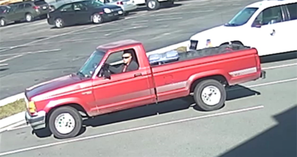 The thief fled the scene in a burgundy or red Ford Ranger pickup truck. (Source: Henrico...