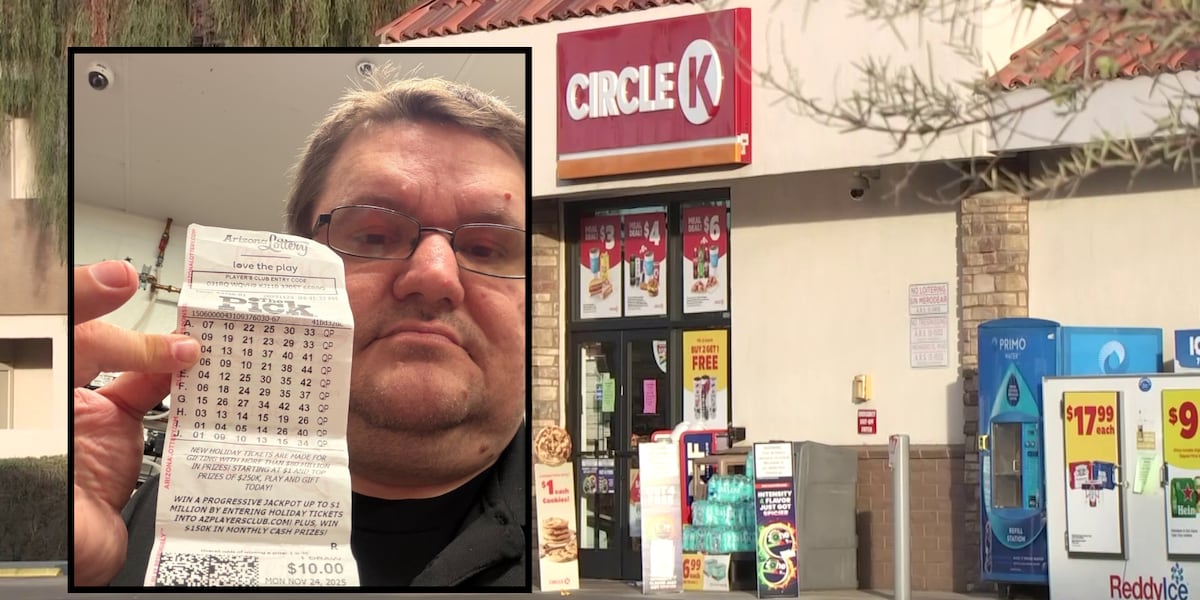 Former Circle K manager fights back in court over $12.8 million lottery ticket purchased at store Robert Gawlitza said he followed company policy, purchasing the lottery ticket while clocked out and receiving a receipt. (Source: Arizona's Family) Published : Jul. 11, 2026 at 8:33 PM GMT+2 | Updated : 5 minutes ago