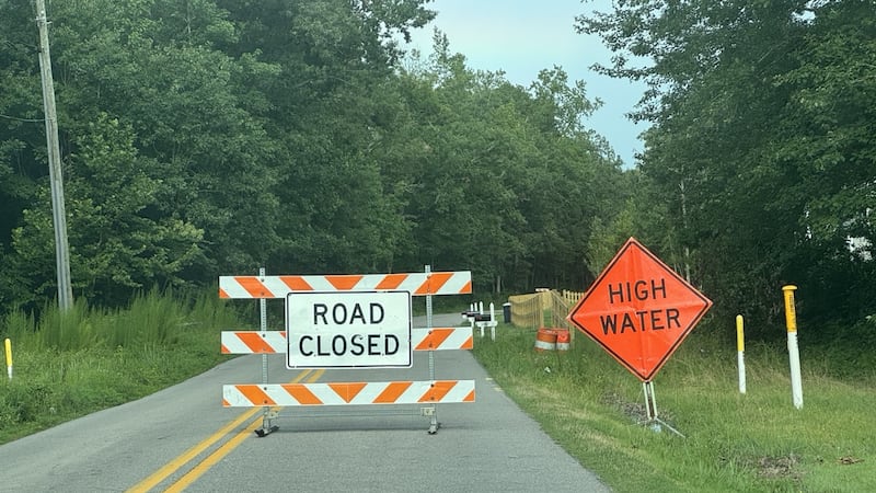 Some roads are closed due to lingering water