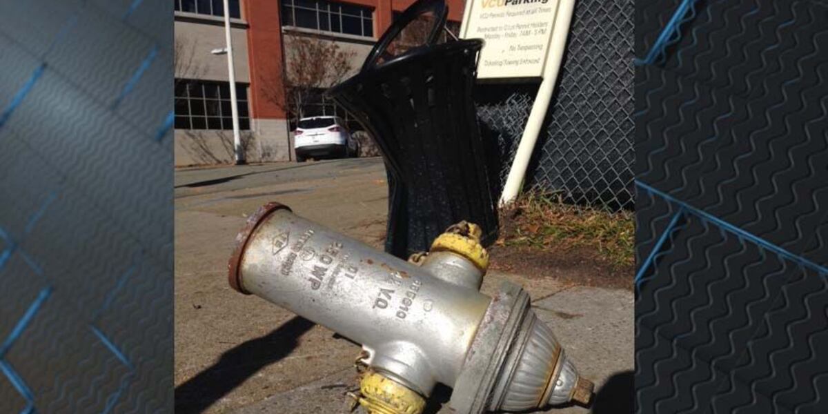Fire Hydrant Bus GRTC bus hits fire hydrant in downtown Richmond
