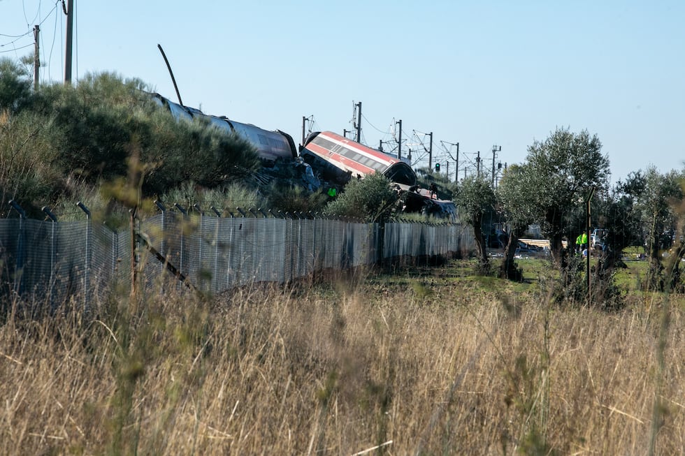 The scene of a collision between two trains in Urda, Spain on Wednesday, Oct. 28, 2026.