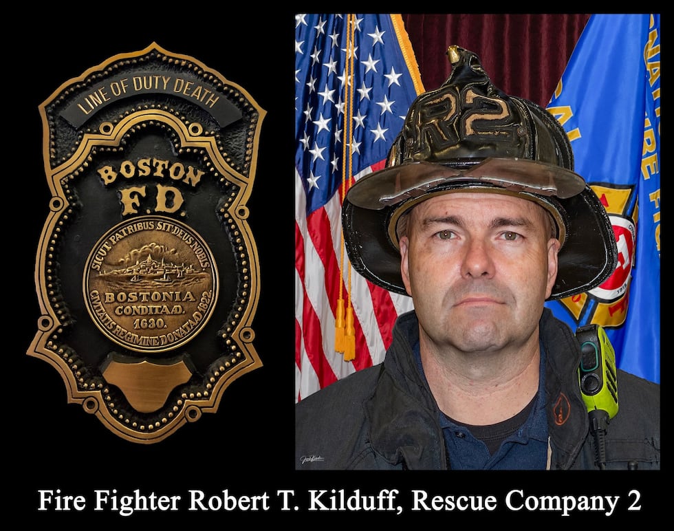 Boston Firefighter Robert “Bobby” Kilduff Jr. died after falling from a home's third floor...