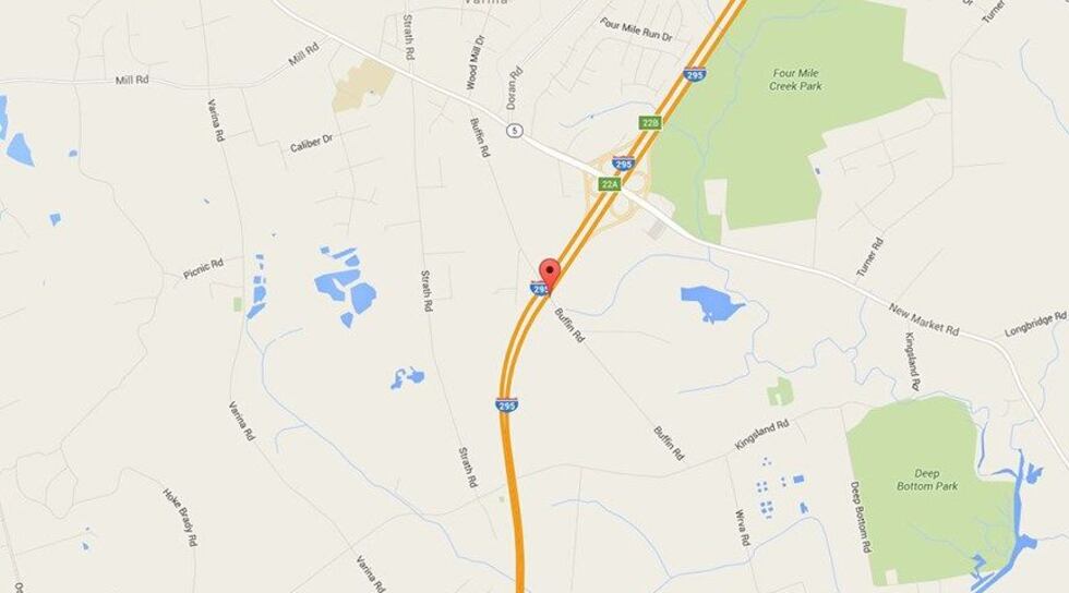 The shooting occurred around mile marker 21 on 288. (Source: Google Maps)