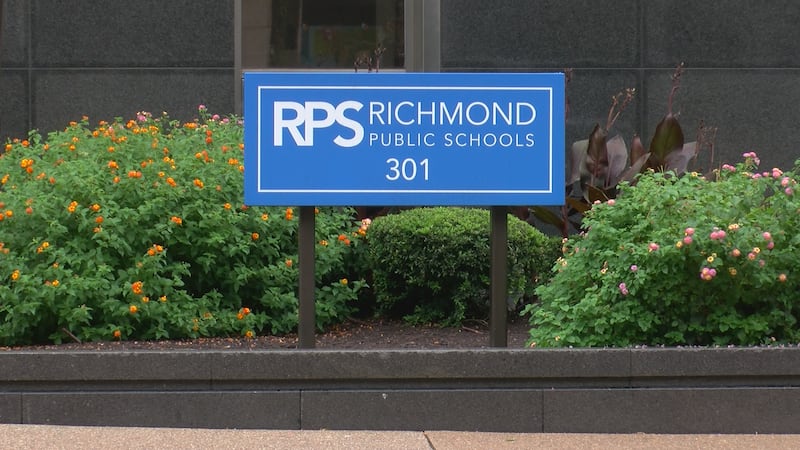 Richmond Public Schools sign outside of City Hall