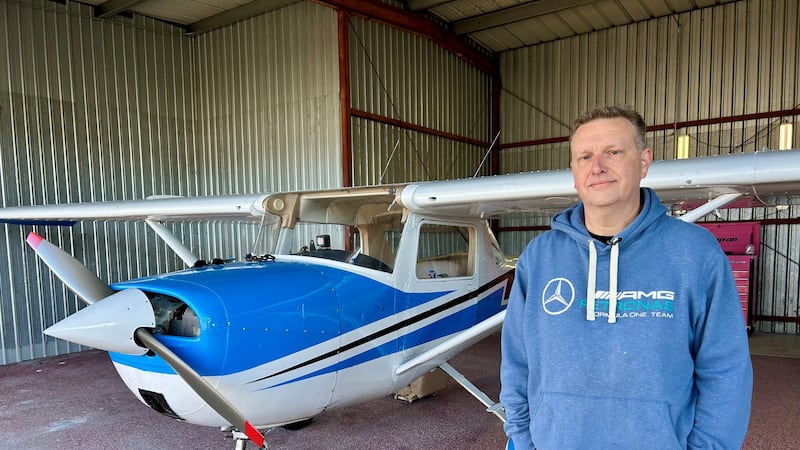 Jason Moyers, from Chesterfield, flies his Cessna 150 down to southeastern NC with supplies...