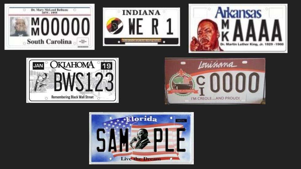 The current 6 inclusive license plates across the country that highlight black excellence