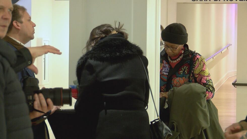 People writing messages about memories of Bill Martin at the Valentine Museum on February 7th,...