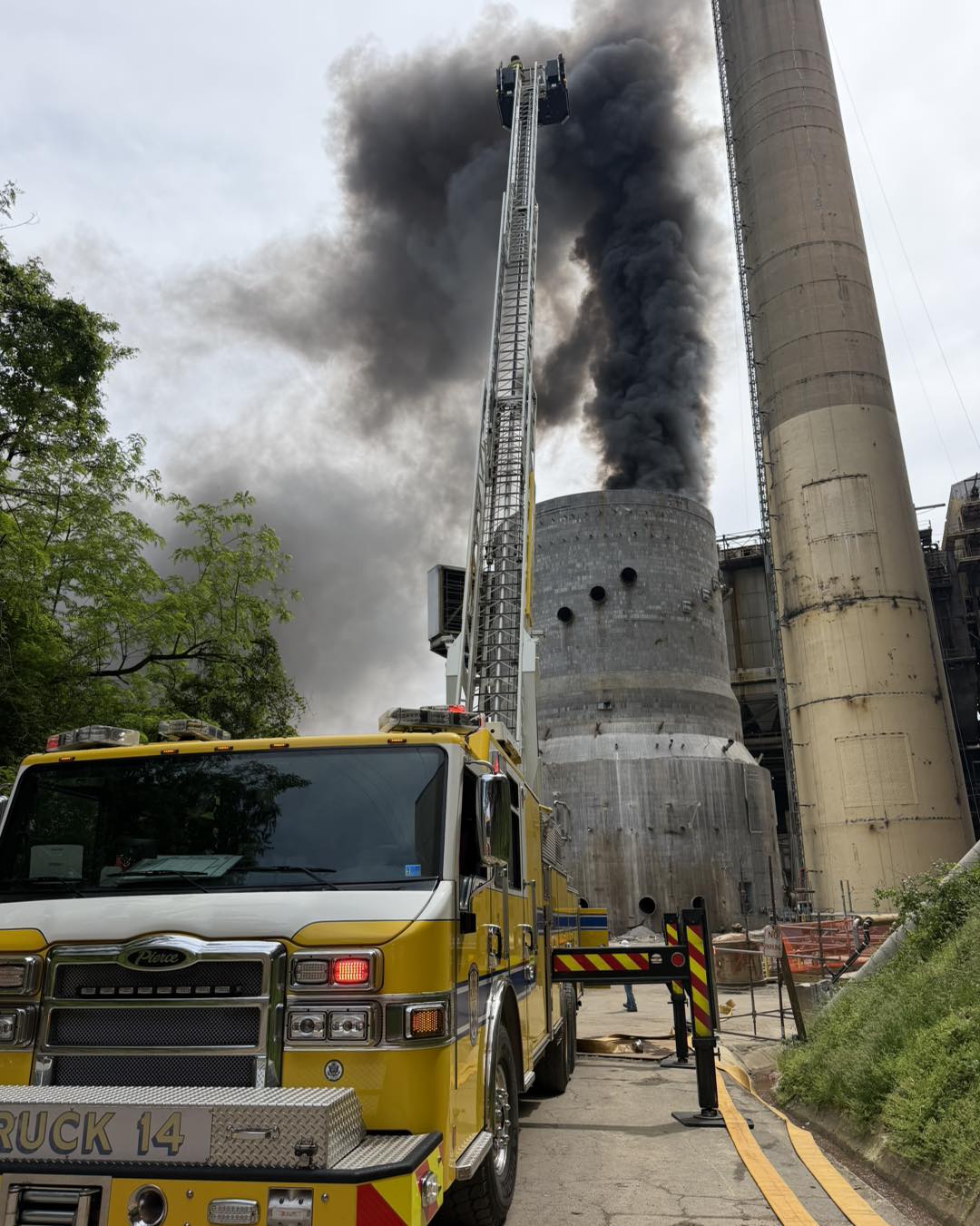 Containing Fire Chesterfield crews contain fire at Dominion Energy facility