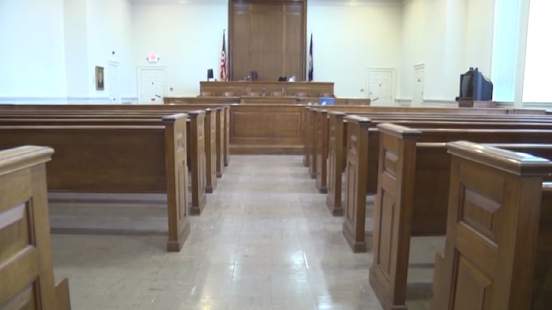 Inside one of Charlottesville's courtrooms.