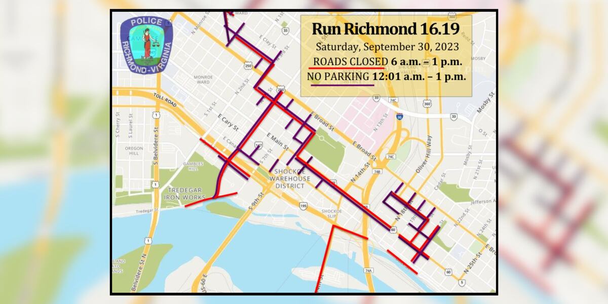 Road closures, no parking zones ahead of Richmond Run 16:19