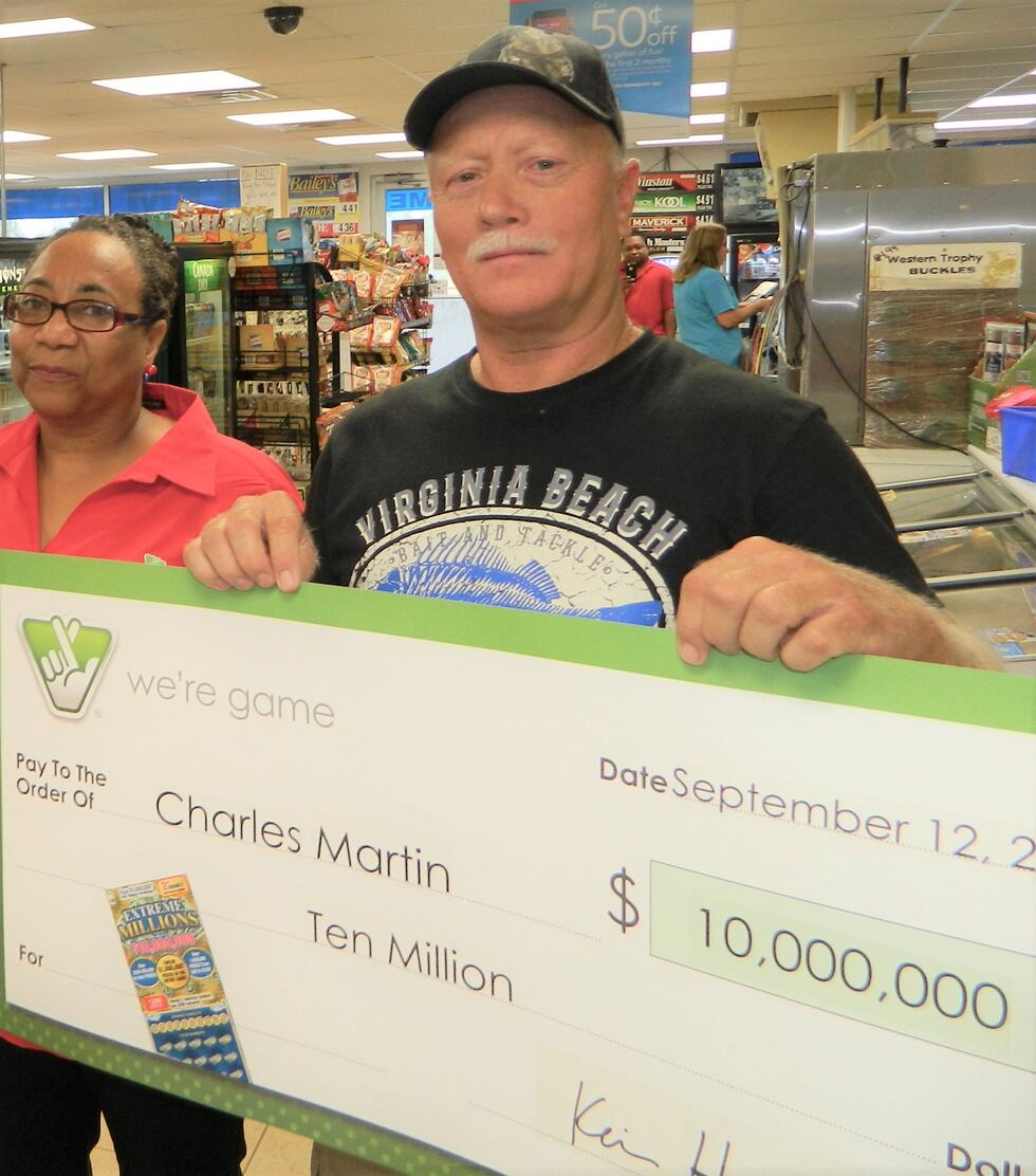 Charles Martin won the highest prize of any Virginia Lottery Scratcher game. (Source: Virginia...