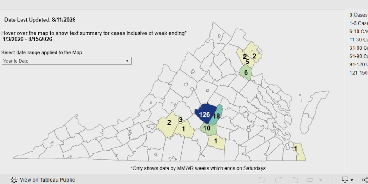 Measles cases declining in Virginia, but outbreaks continue in 2 counties