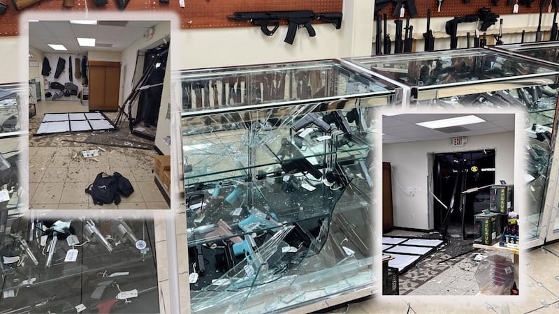 Henrico Police are still looking for the people who drove through a pawn shop and stole dozens...