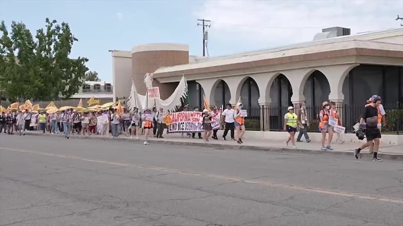 FILE - Some protest conditions at certain immigration detention centers.