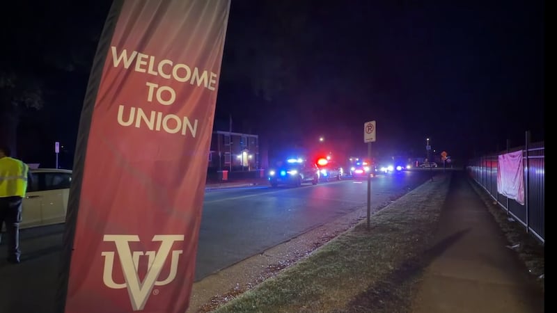 Police respond to shooting at Virginia Union University.