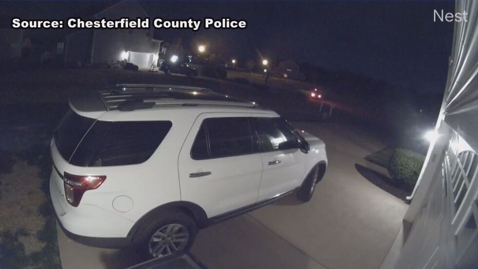 Surveillance camera shows "possible abduction" being investigated by Chesterfield Police.