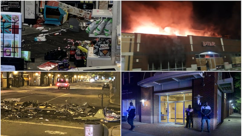 Multiple businesses in Richmond were set on fire, damaged and looted during overnight protests...