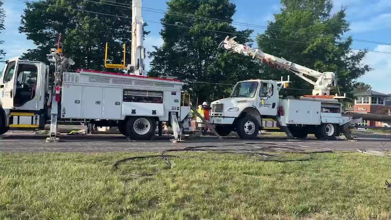 A crash and downed powerlines have closed eastbound Midlothian Turnpike in Chesterfield County...