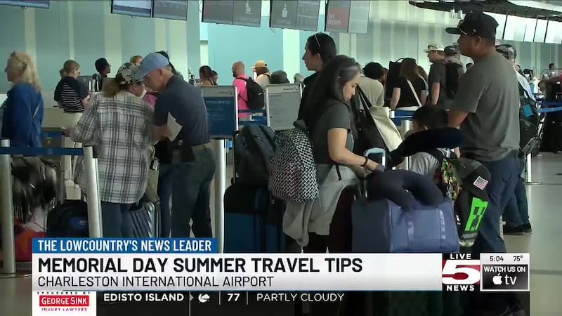 Charleston International Airport is expecting tens of thousands of travelers for Memorial Day...