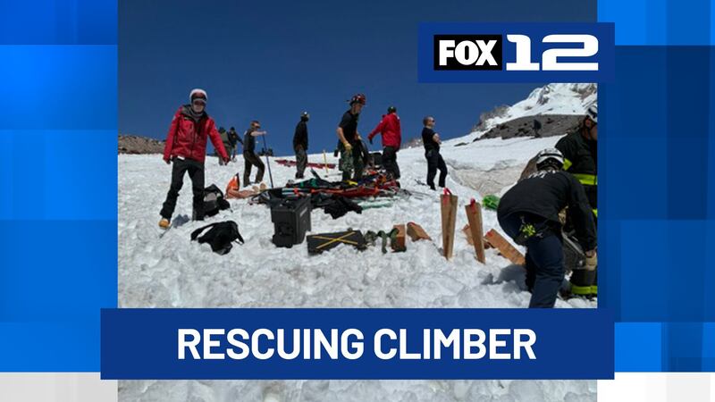 An injured climber was rescued from under a fallen boulder on Mt. Hood on Sunday morning,...