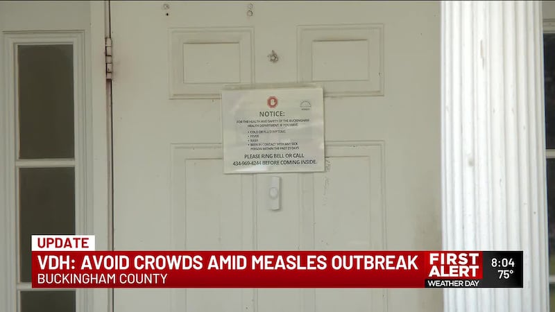 The Virginia Department of Health has issued a warning about large gatherings as a measles...