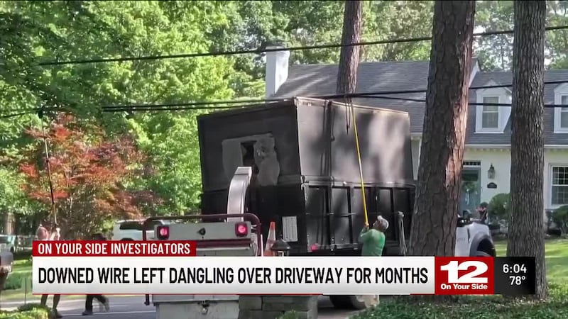 A Richmond man says Comcast left him high and dry. A wire dangled above his driveway for...