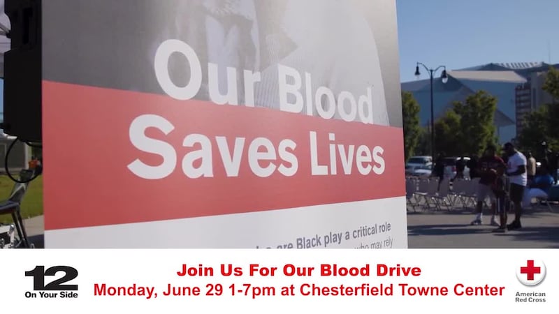 12 On Your Side is partnering with the American Red Cross to host a blood drive at...