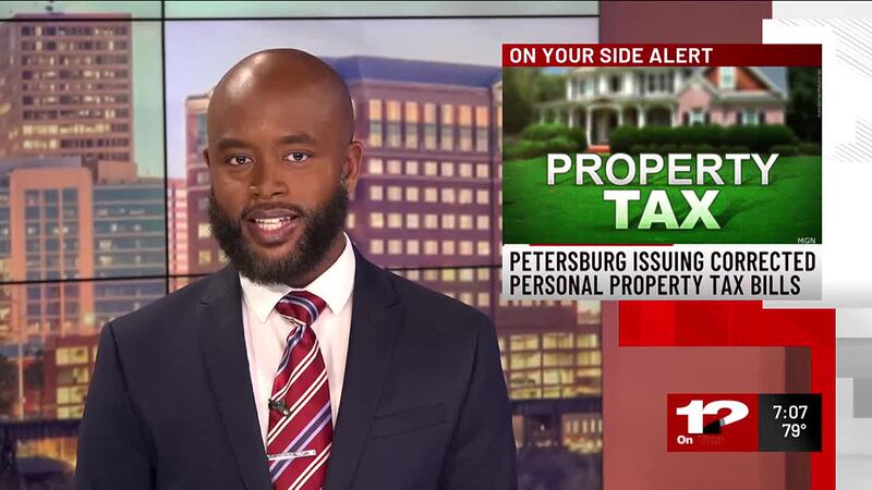 The city of Petersburg is reissuing some personal property tax bills after a processing error.