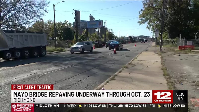 The city said lanes may be blocked between 9 a.m. and 6 p.m. daily during the work.