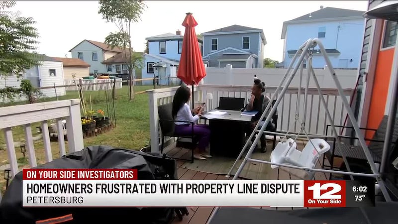 A Petersburg homeowner contacts 12 On Your Side after being told her family's backyard doesn’t...