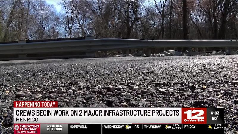 Henrico County officials will break ground at 10 a.m. Wednesday on two infrastructure projects.